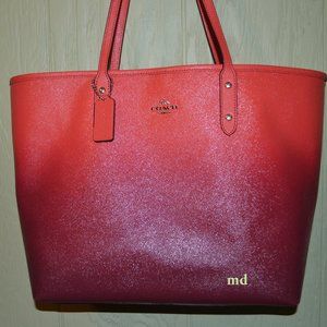 Coach Open City Tote Pretty Ombre Sierra Red